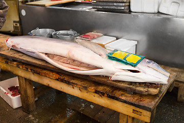 Image showing gutted fish or seafood at japanese street market