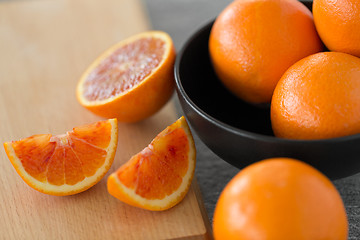 Image showing close up of fresh juicy blood oranges