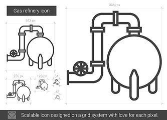 Image showing Gas refinery line icon.