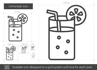 Image showing Lemonade line icon.