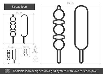 Image showing Kebab line icon.