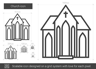 Image showing Church line icon.