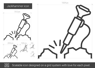 Image showing Jackhammer line icon.