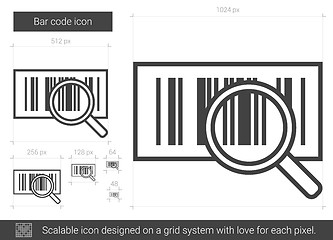 Image showing Bar code line icon.