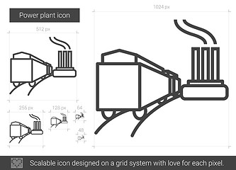 Image showing Power plant line icon.