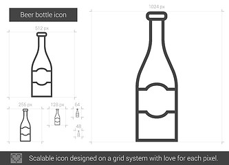 Image showing Beer bottle line icon.