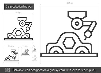 Image showing Car production line icon.