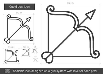 Image showing Cupid bow line icon.