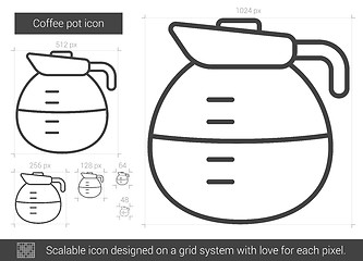 Image showing Coffee pot line icon.