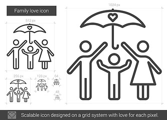 Image showing Family love line icon.