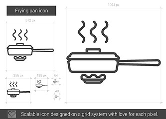 Image showing Frying pan line icon.
