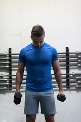 Image showing weight training fitness man