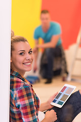 Image showing couple doing home renovations