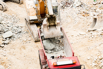 Image showing Demolition site of a building