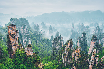 Image showing Zhangjiajie mountains, China