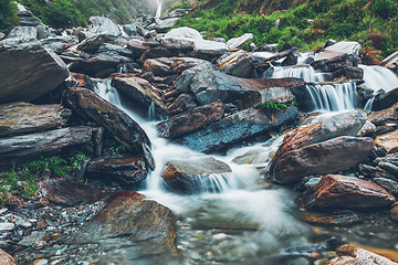 Image showing Bhagsu waterfall. Bhagsu, Himachal Pradesh, India