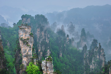 Image showing Zhangjiajie mountains, China