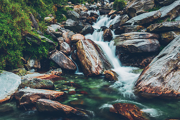 Image showing Bhagsu waterfall. Bhagsu, Himachal Pradesh, India