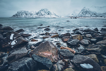 Image showing Coast of Norwegian sea