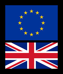 Image showing EU and UK flag