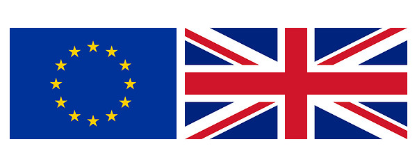 Image showing EU and UK flag