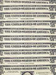 Image showing Vintage Dollar notes 1 Dollar