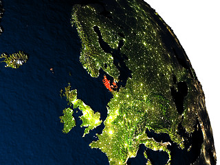 Image showing Denmark from space