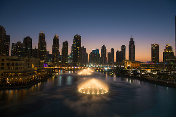 Image showing musical fountain in Dubai