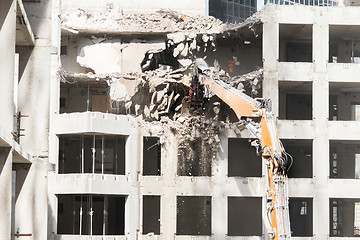 Image showing Demolition site of a building