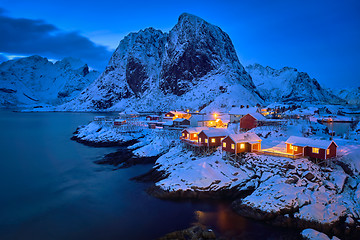 Image showing Hamnoy fishing village on Lofoten Islands, Norway