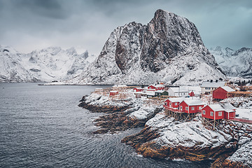 Image showing Hamnoy fishing village on Lofoten Islands, Norway