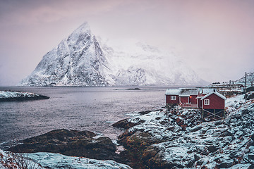 Image showing Hamnoy fishing village on Lofoten Islands, Norway