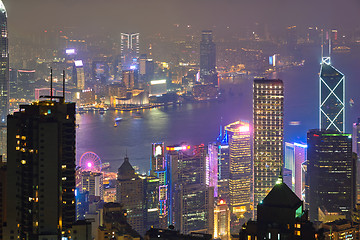 Image showing Hong Kong skyscrapers skyline cityscape view