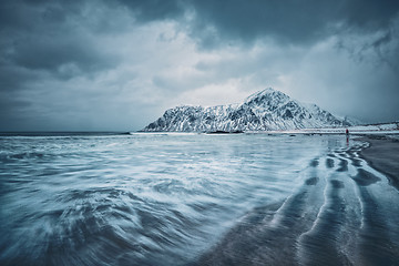 Image showing Coast of Norwegian sea