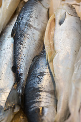 Image showing fresh fish or seafood at asian street market