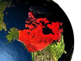 Image showing Canada from space