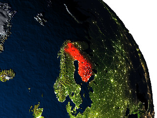 Image showing Finland from space