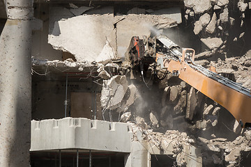 Image showing Demolition site of a building