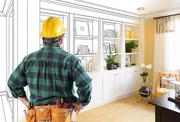 Image showing Contractor Facing Custom Built-in Shelves and Cabinets Design Dr