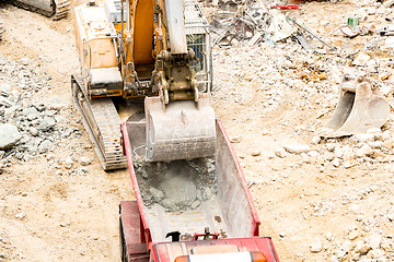 Image showing Demolition site of a building