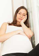 Image showing pregnant woman resting