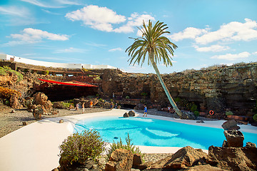 Image showing Jameos del Agua pool in Lanzarote