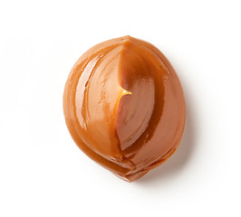 Image showing melted caramel on a white background