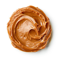 Image showing melted caramel on a white background