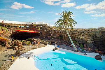 Image showing Jameos del Agua pool in Lanzarote
