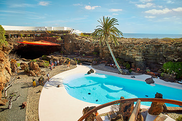 Image showing Jameos del Agua pool in Lanzarote