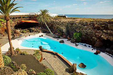 Image showing Jameos del Agua pool in Lanzarote