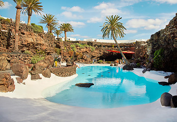 Image showing Jameos del Agua pool in Lanzarote