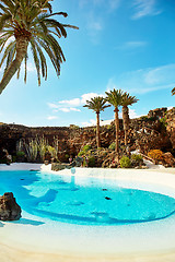 Image showing Jameos del Agua pool in Lanzarote
