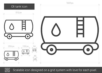 Image showing Oil tank line icon.